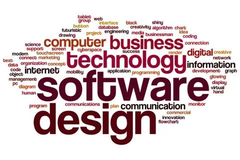 Software design word cloud Stock Illustration