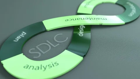 Software Develoment Lifecycle background animation. Stock Footage 113902362