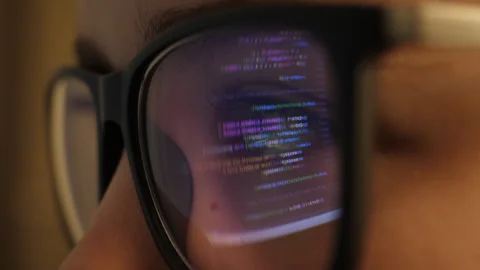 Software Developer, Artificial Intelligence and Programming. Coding Encrypt.. Stock Footage 308046953