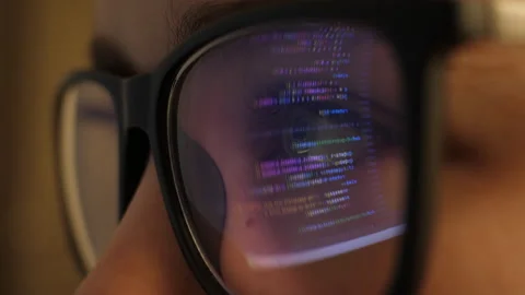 Software Developer, Artificial Intelligence and Programming. Coding Encrypt.. Stock Footage 317256481