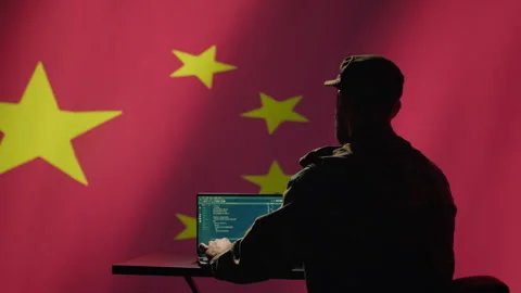 Software developer builds algorithms to spread CCP government socialist doctrine Video stock 278376061