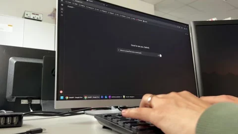 Software Developer Coding on Desktop Computer Close-Up Office Stock Footage 333726414