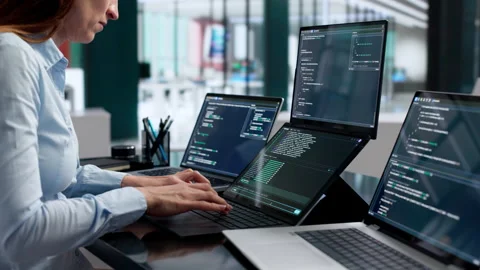 Software Developer Coding Remotely Stock-Footage 347905035