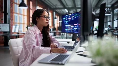 Software Developer Creates Secure Workflows Using Low Code Visual Drag-drop E Photos