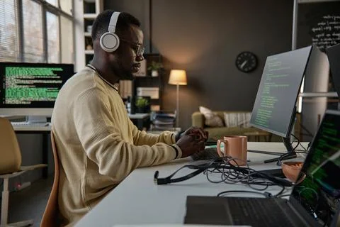 Software Developer Fixing Bugs Stock Photos