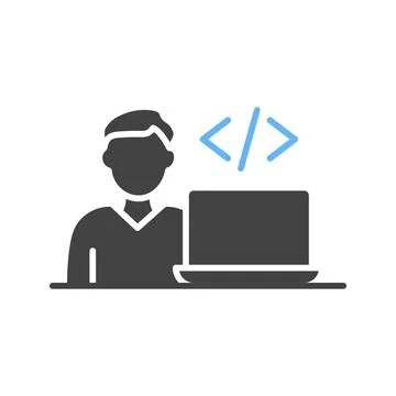 Software Developer icon vector image. イラスト素材