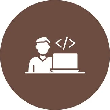Software Developer icon vector image. イラスト素材