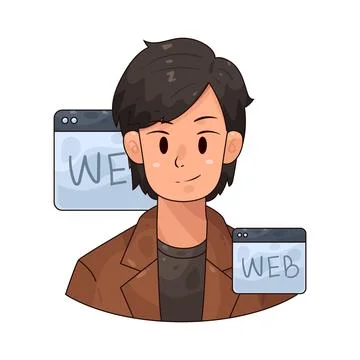 Software Developer illustration 스톡 일러스트