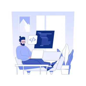 Software developer isolated concept vector illustration. Stock Illustration