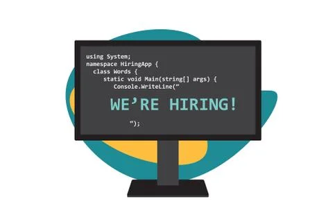 Software developer job posting Stock Illustration