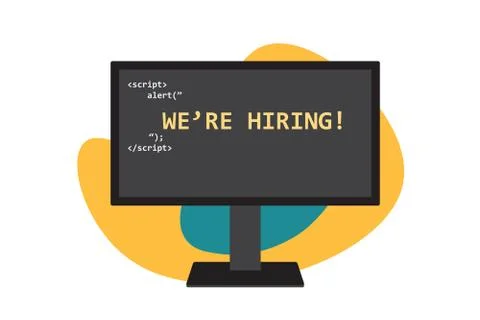 Software developer job posting 스톡 일러스트