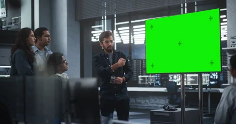 Software Developer Meeting with Green Screen Stock Footage 243556419