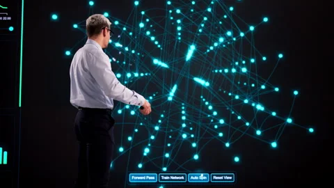 Software Developer Monitoring AI Training 스톡 동영상 332903837