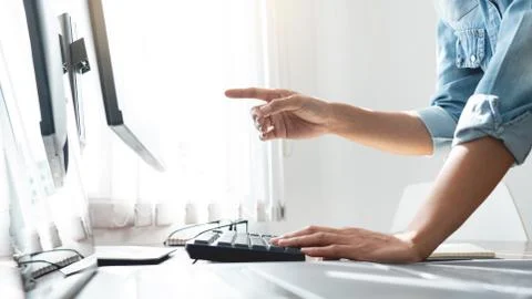 Software developer or programmer working data debugging improvement binary al Photos