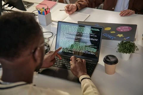 Software Developer Producing Efficient Code Foto stock