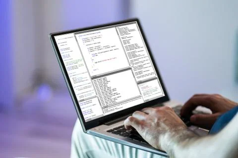 Software Developer Programmer Working Stock Photos