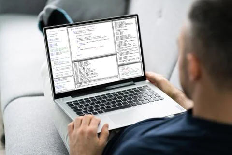 Software Developer Programmer Working Stock Photos