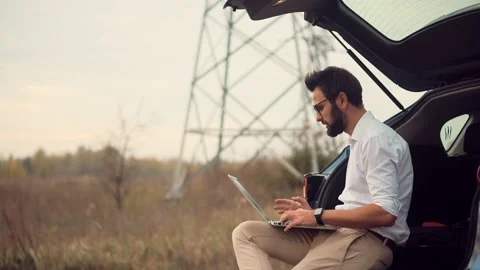 Software developer programmer working.Freeelancer Remote Chatting Online Stock Footage 141929882
