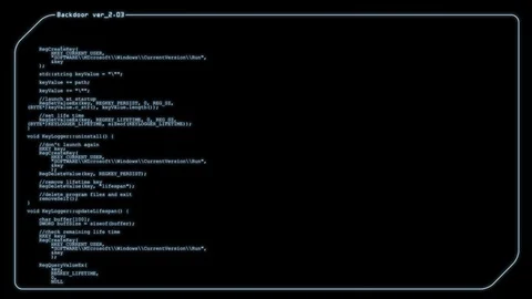 Software developer programming code. Abstract computer script code. Blue color Vidéo 106263943
