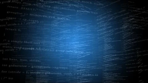 Software developer programming code. Abstract computer script code. Programming Stock Photos