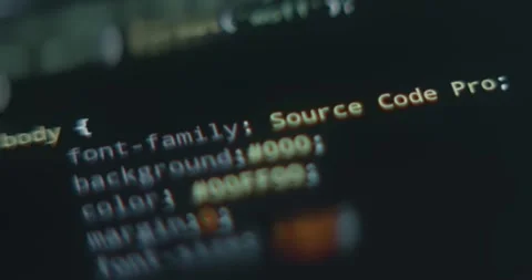 Software developer programming code on black background Stock Footage 313353658