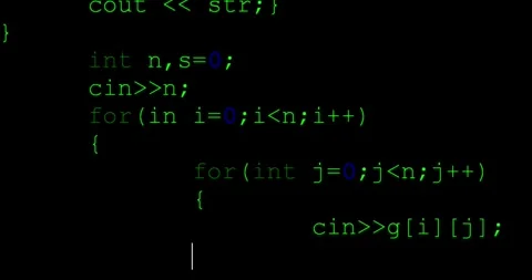 Software developer programming code on Computer language script Stock Footage 334021567