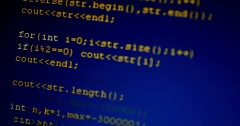 Software developer programming code on Computer language script 스톡 동영상 334021659