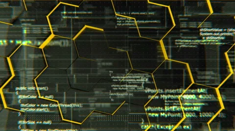 Software developer programming code, looping 4K background Stock Footage 67577093