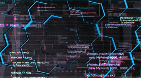 Software developer programming code, looping 4K background Stock Footage 67577108