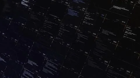 Software developer programming code running on black background, seamless loop Stock Illustration