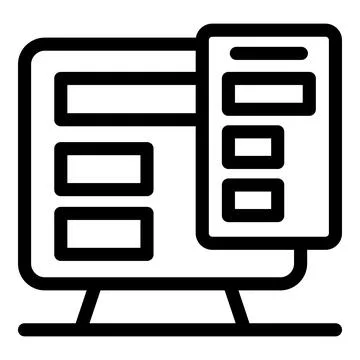 Software developer is programming a web page using computer app Stock Illustration