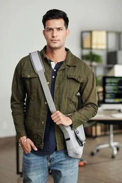 Software Developer Ready to Go Home Stock Photos