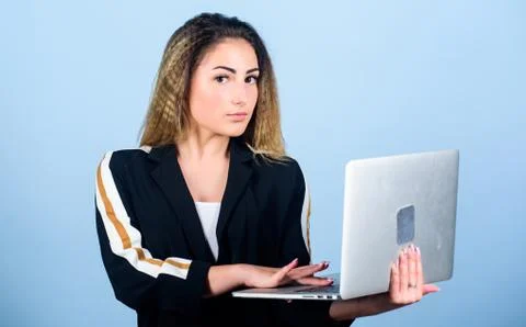 Software developer. Study programming. Blogging concept. Online remote job. Girl 库存照片