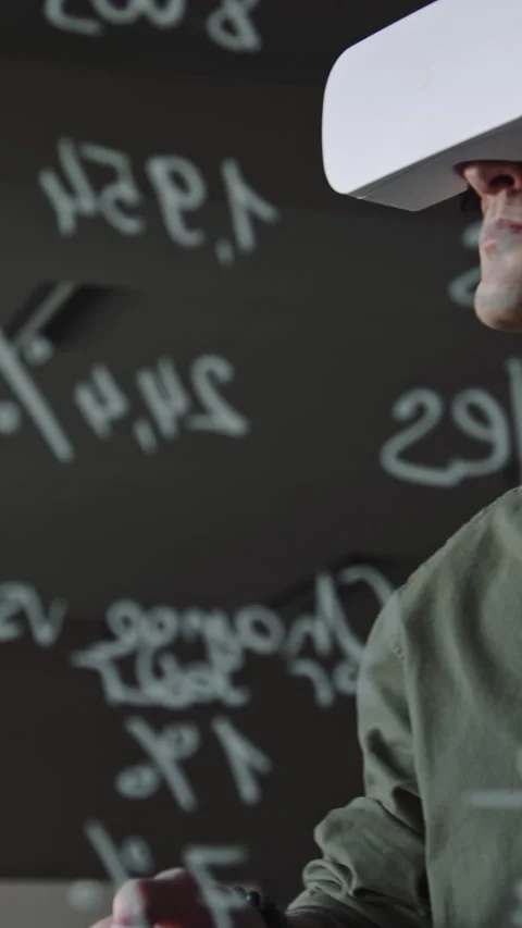 Software Developer Testing App with VR Headset in Office Stock Footage 275600239