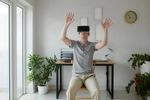Software Developer Testing VR App Foto stock