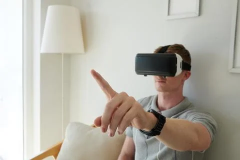 Software Developer Testing VR App Foto stock