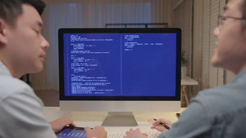 Software developer using generative AI automation code assistant help working 스톡 동영상 257854726