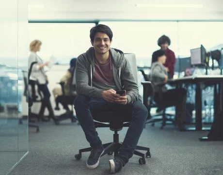 Software developer using mobile phone Stock Photos