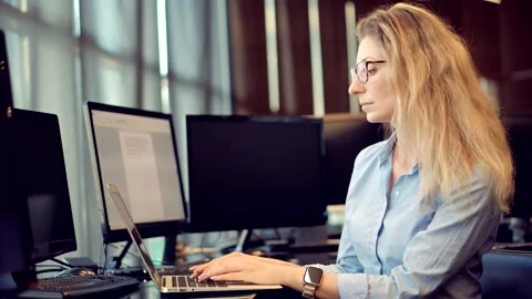 Software Developer Web Application Coding Programming.Programmer Coder Stock Footage 134404097