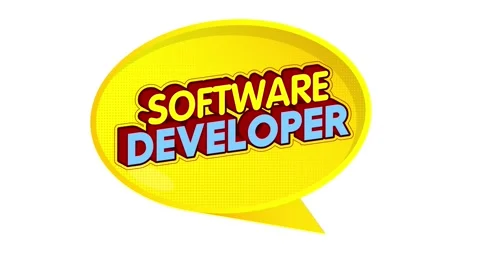 Software Developer word on yellow speech bubble Stock Footage 220107280