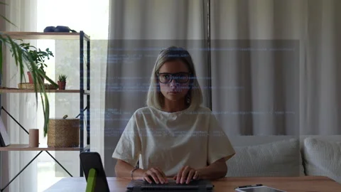 Software developer working on computer Stock Footage 279657675