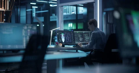 Software Developer Working on Computer Stock Footage 318965403