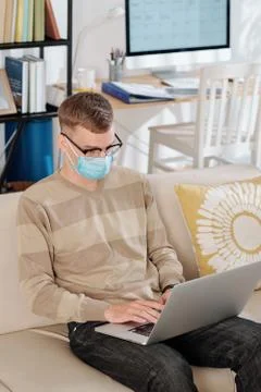 Software developer working from home Foto stock