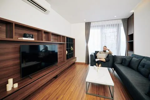 Software developer working from home Foto stock