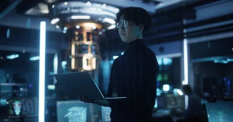 Software Developer Working on Laptop Computer Stock Footage 318965351