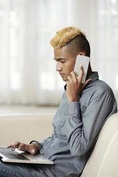 Software Developer Working on Laptop Stock Photos