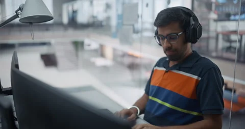 Software Developer Working in Office Stock Footage 296184645