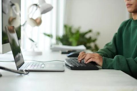 Software Developer Working on Project Stock Photos