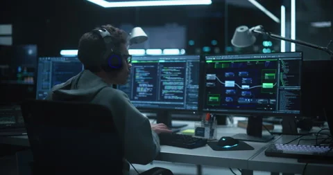 Software Developer Working in Research Office Stock Footage 233878905