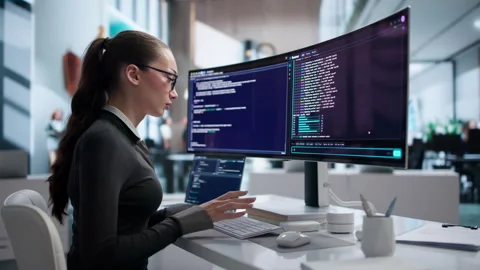 Software Developer Working On Web Code Stock Footage 345326181